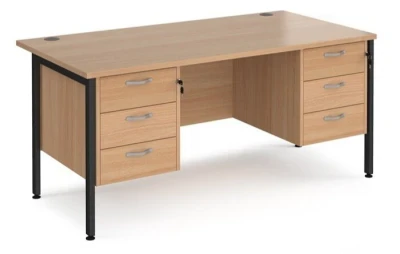 Dams Maestro 25 with Straight Legs, 3 and 3 Drawer Fixed Pedestals