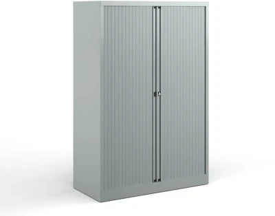 Bisley Metal Double Door Tambour Cupboard - 1570mm High