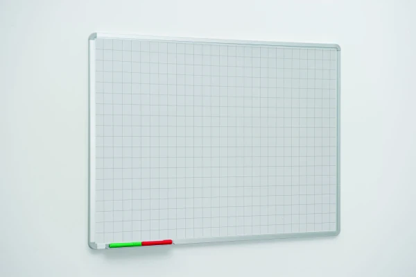 Spaceright 50mm Square Markings Writing White Boards - 1800 x 1200mm