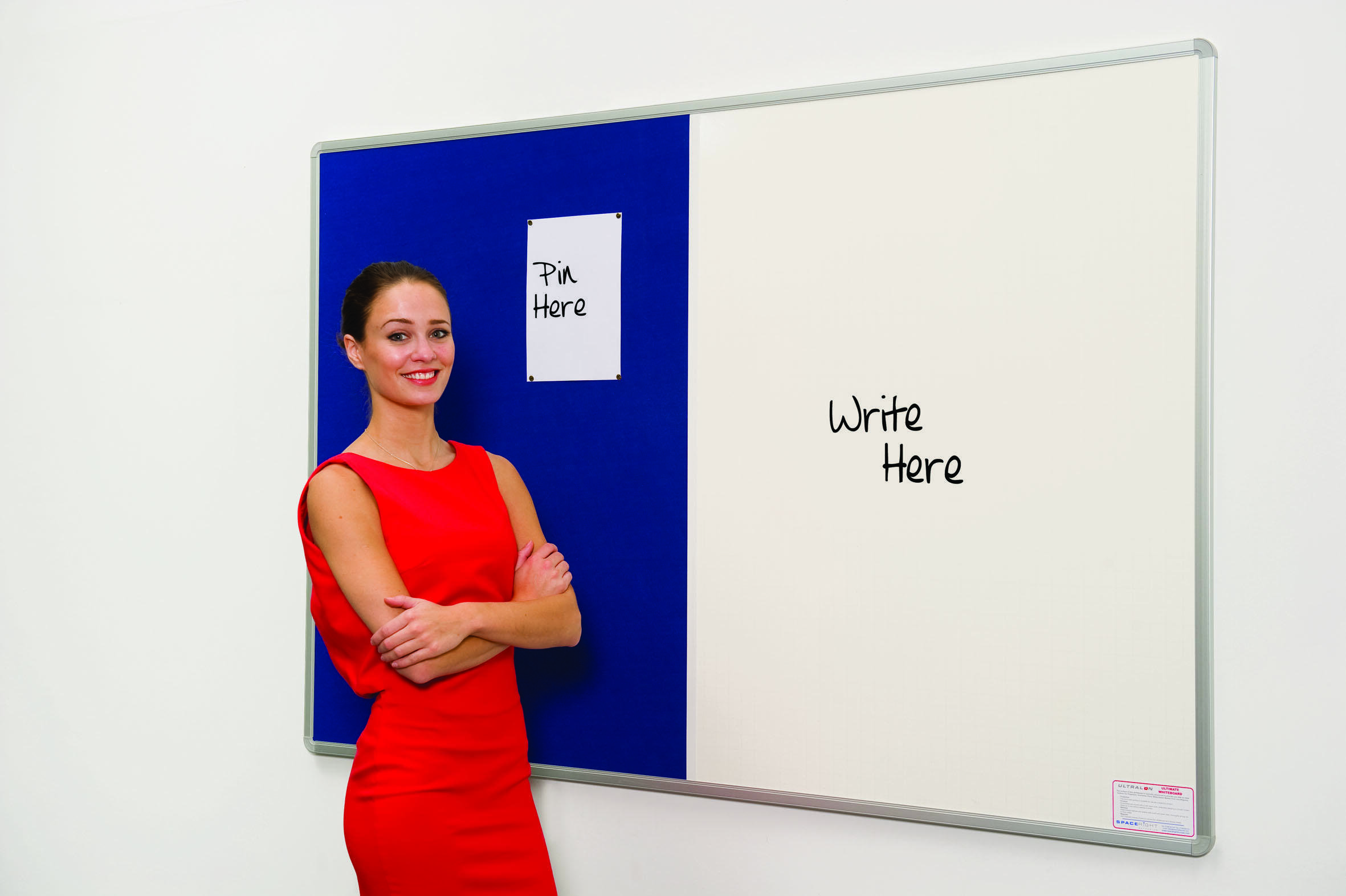 Spaceright Pinup And Pen White Boards W1200 X H1200mm Office