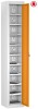 Probe TabBox Single Door 10 Compartment Locker with Standard Plug -1780 x 305 x 370mm - Orange (RAL 2003)
