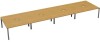 TC Bench Desk, Pod of 8, Full Depth - 5600 x 1600mm - Oak