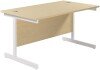 TC Single Upright Rectangular Desk with Single Cantilever Legs - 1200mm x 800mm - Maple (8-10 Week lead time)