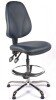 Chilli High Back Vinyl Draughtsman Operator Chair - Charcoal