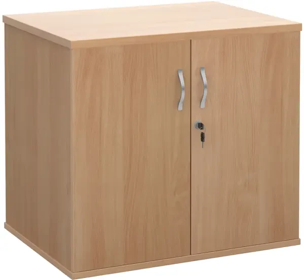 Dams Double Door Desk High Cupboard - 800 x 600mm - Beech