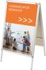 Nobo A-Frame Pavement Display Board 700mm x 1000mm