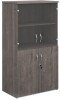 Gentoo Combination Unit with Glass Upper Doors 1440 x 800 x 470mm - Grey Oak