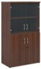 Gentoo Combination Unit with Glass Upper Doors 1440 x 800 x 470mm - Walnut