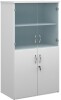 Gentoo Combination Unit with Glass Upper Doors 1440 x 800 x 470mm - White