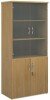 Gentoo Combination Unit with Glass Upper Doors 1790 x 800 x 470mm - Oak