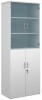 Gentoo Combination Unit with Glass Upper Doors and 2140 x 800 x 470mm - White