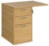 Gentoo Desk High 3 Drawer Pedestal with Flyover Top 725 x 800 x 600mm - Oak