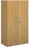 Gentoo Double Door Cupboard with 3 Shelves 1440 x 800 x 470mm - Oak