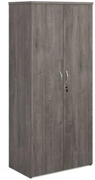 Gentoo Double Door Cupboard with 4 Shelves 1790 x 800 x 470mm - Grey Oak