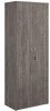 Gentoo Double Door Cupboard with 5 Shelves 2140 x 800 x 470mm - Grey Oak