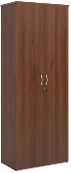 Gentoo Double Door Cupboard with 5 Shelves 2140 x 800 x 470mm - Walnut