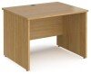 Dams Maestro 25 Rectangular Desk with Panel End Legs - 1000 x 800mm - Oak