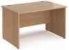 Dams Maestro 25 Rectangular Desk with Panel End Legs - 1200 x 800mm - Beech