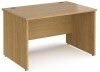 Dams Maestro 25 Rectangular Desk with Panel End Legs - 1200 x 800mm - Oak