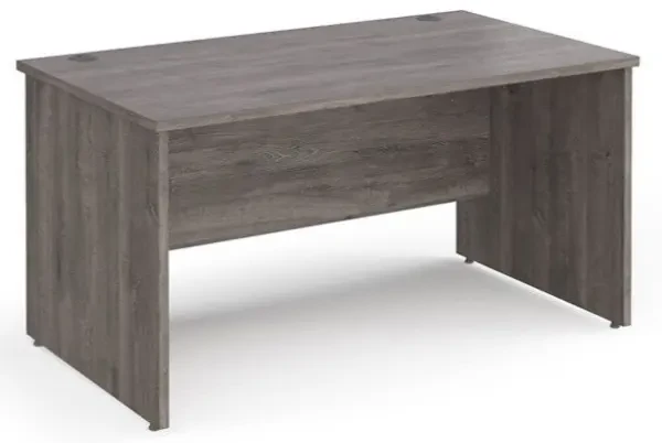 Dams Maestro 25 Rectangular Desk with Panel End Legs - 1400 x 800mm - Grey Oak