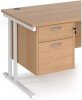 Gentoo 2 Drawer Fixed Pedestal 474 x 416 x 590mm - Beech