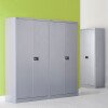 Bisley Steel Contract Cupboard with 4 Shelves - Bespoke Colour - Silver