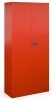 Bisley Steel Contract Cupboard with 4 Shelves - Bespoke Colour - Red
