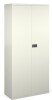 Bisley Steel Contract Cupboard with 4 Shelves - White