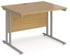 Dams Maestro 25 Rectangular Desk with Twin Cantilever Legs - 1000 x 800mm - Oak