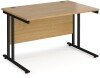 Dams Maestro 25 Rectangular Desk with Twin Cantilever Legs - 1200 x 800mm - Oak
