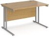 Dams Maestro 25 Rectangular Desk with Twin Cantilever Legs - 1200 x 800mm - Oak