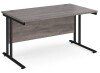 Dams Maestro 25 Rectangular Desk with Twin Cantilever Legs - 1400 x 800mm - Grey Oak