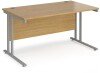 Dams Maestro 25 Rectangular Desk with Twin Cantilever Legs - 1400 x 800mm - Oak