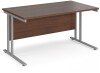 Dams Maestro 25 Rectangular Desk with Twin Cantilever Legs - 1400 x 800mm - Walnut