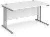 Dams Maestro 25 Rectangular Desk with Twin Cantilever Legs - 1400 x 800mm - White