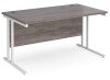 Dams Maestro 25 Rectangular Desk with Twin Cantilever Legs - 1400 x 800mm - Grey Oak