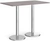 Dams Pisa Rectangular Poseur Table - 1400mm - Grey Oak