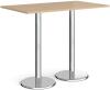 Dams Pisa Rectangular Poseur Table - 1400mm - Kendal Oak