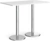 Dams Pisa Rectangular Poseur Table - 1400mm - White