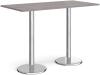 Dams Pisa Rectangular Poseur Table - 1600mm - Grey Oak