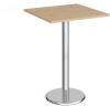 Dams Pisa Square Poseur Table - 800mm - Kendal Oak