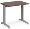 Dams TR10 Rectangular Desk with Cable Managed Legs - 800mm x 600mm - Walnut