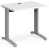 Dams TR10 Rectangular Desk with Cable Managed Legs - 800mm x 600mm - White
