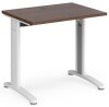 Dams TR10 Rectangular Desk with Cable Managed Legs - 800mm x 600mm - Walnut