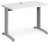 Dams TR10 Rectangular Desk with Cable Managed Legs - 1000mm x 600mm - White