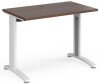 Dams TR10 Rectangular Desk with Cable Managed Legs - 1000mm x 600mm - Walnut