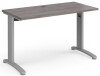 Dams TR10 Rectangular Desk with Cable Managed Legs - 1200mm x 600mm - Grey Oak
