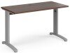 Dams TR10 Rectangular Desk with Cable Managed Legs - 1200mm x 600mm - Walnut