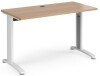 Dams TR10 Rectangular Desk with Cable Managed Legs - 1200mm x 600mm - Beech