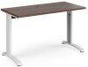 Dams TR10 Rectangular Desk with Cable Managed Legs - 1200mm x 600mm - Walnut